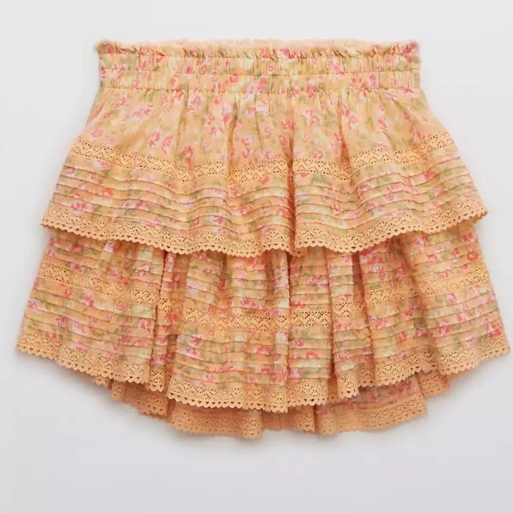 aerie rock n’ ruffle mini skirt